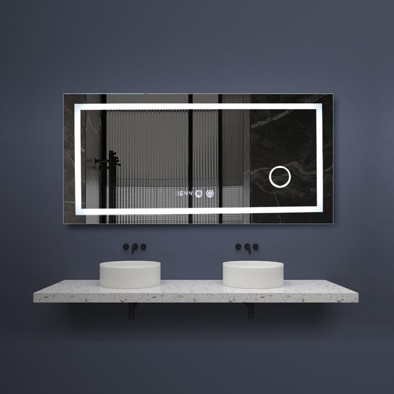 Smart Modern Room Frameless Illuminated Rectangle Hollywood Led Bath Mirror Light