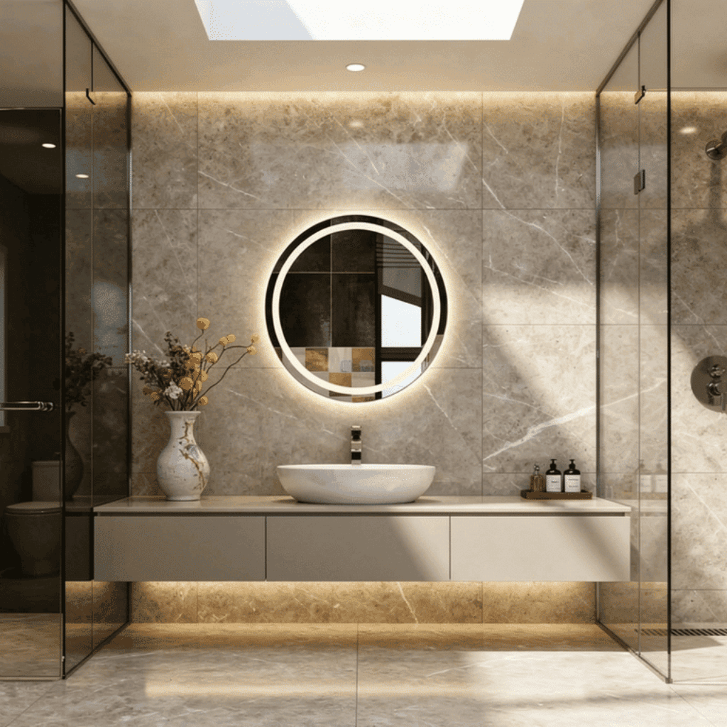 Circular LED Bathroom Vanity Mirror