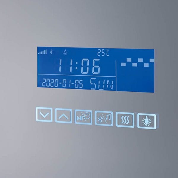 Designer LED Bathroom Mirror with Digital Clock