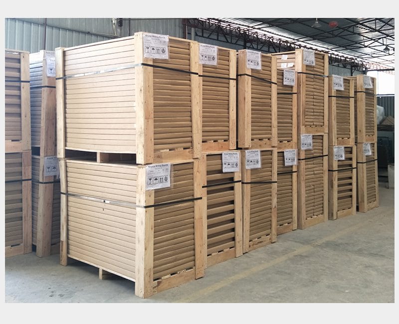 Export-quality wooden crate packing