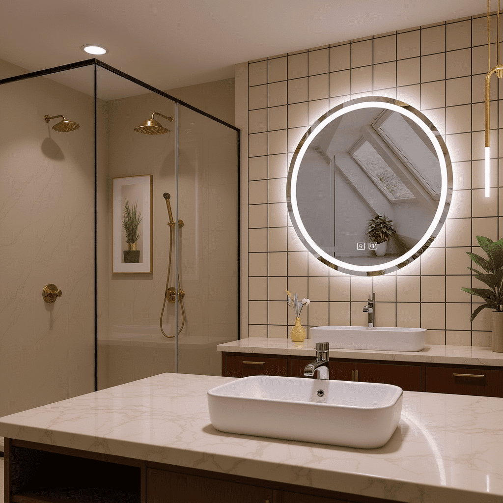 Circular LED Mirror with Bright Backlighting | Modern Frameless Design for Bathrooms 5 Circular LED Mirror with Bright Backlighting | Modern Frameless Design for Bathrooms 5