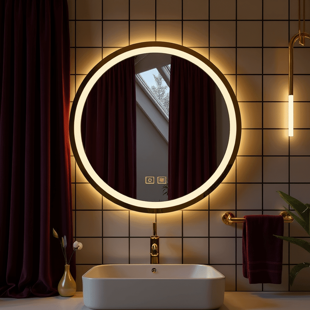Circular LED Mirror with Bright Backlighting | Modern Frameless Design for Bathrooms 6 Circular LED Mirror with Bright Backlighting | Modern Frameless Design for Bathrooms 6