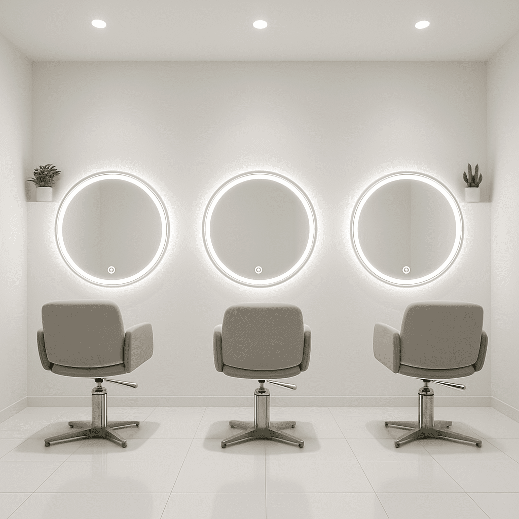 Dual Tone Round LED Mirror with Touch Sensor & Anti-Fog
