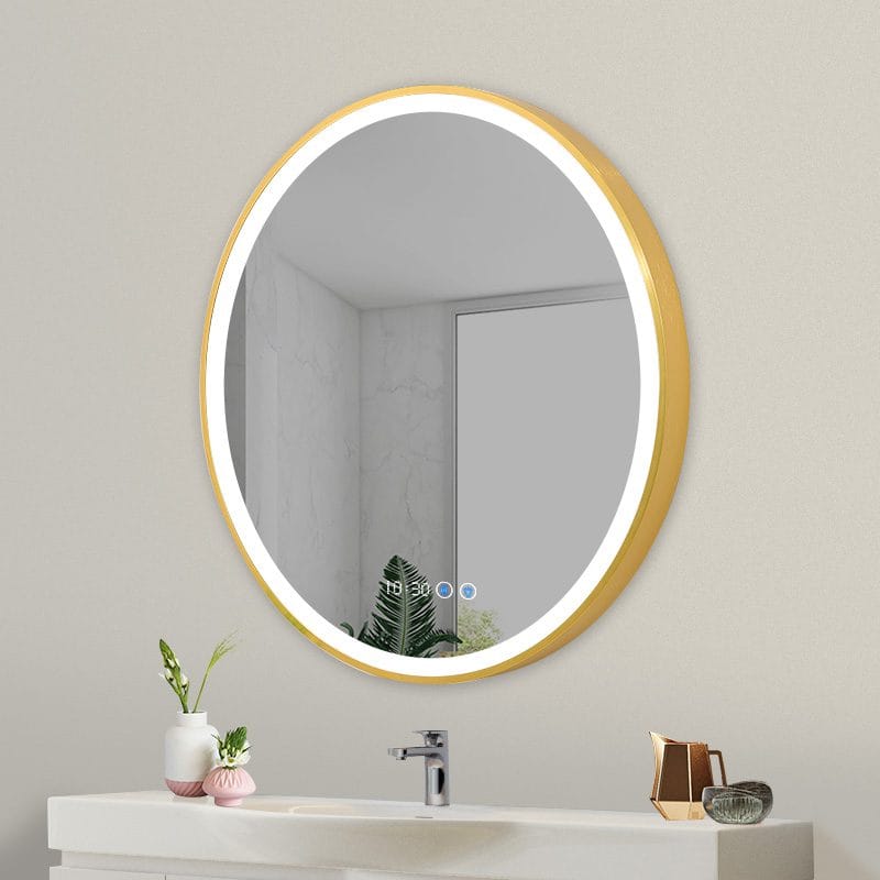 Round LED Mirror with Ambient Glow 1