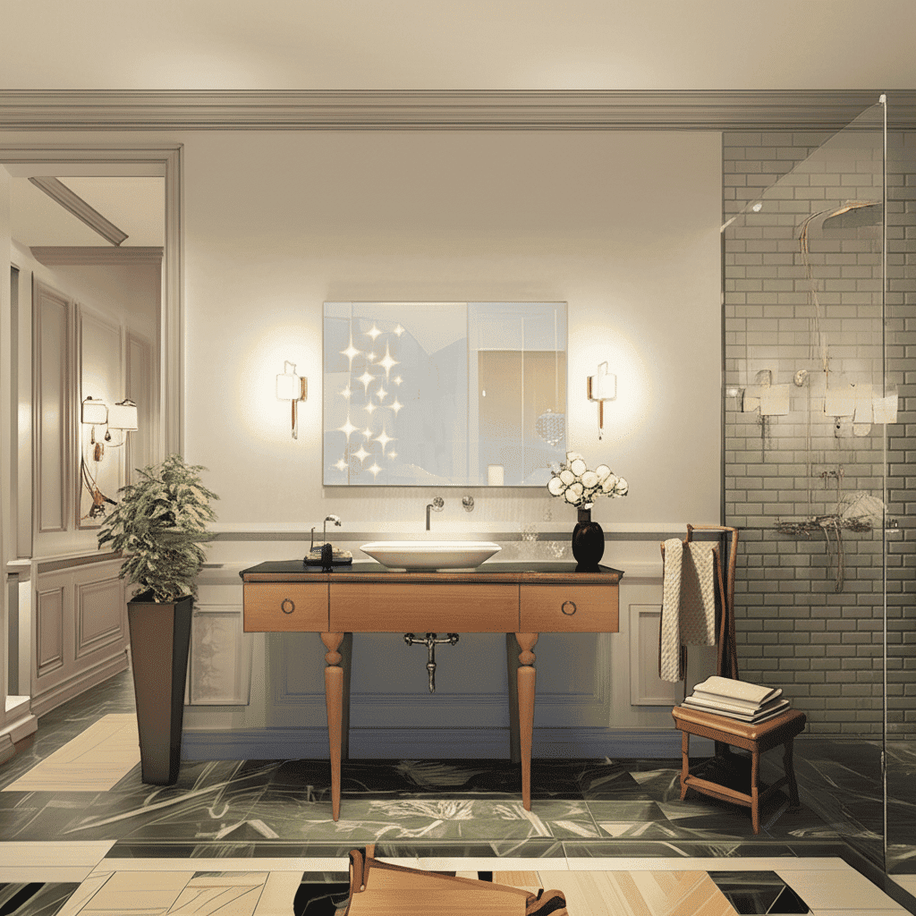 LED Wall Mirror with Sensor – Stylish, Energy-Efficient Bathroom Lighting