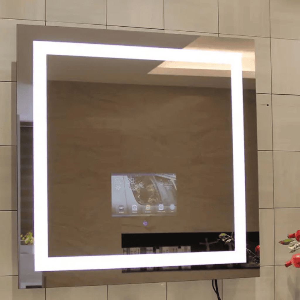 Hisense 24-inch Square LED Bathroom Mirror – Touch Control, Dimmable Lights & Anti-Fog Function