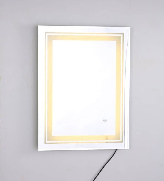 LumaGold™ Golden Glow LED Mirror India – Dual Frame Vanity Mirror with Touch and Anti-Fog