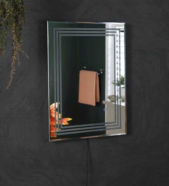 led rectangle wall mirror in white colour led rectangle wall mirror in white colour zk1itf