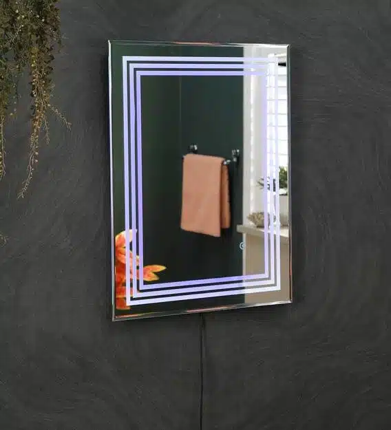 led rectangle wall mirror in white colour led rectangle wall mirror in white colour zk1itf