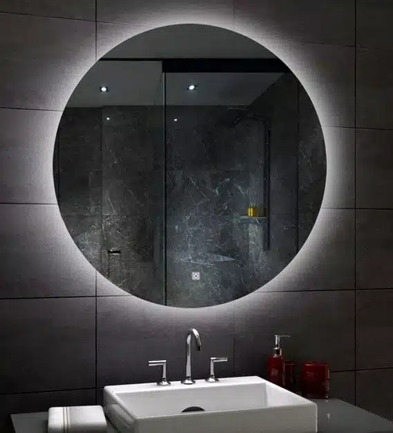 led round wall mirror in silver colour led round wall mirror in silver colour nyer7m