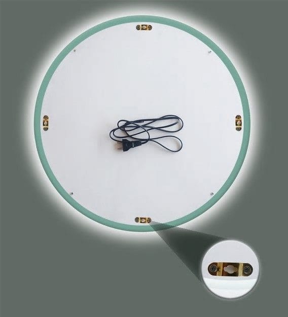 Large Round LED Bathroom Mirror with Ambient Backlight