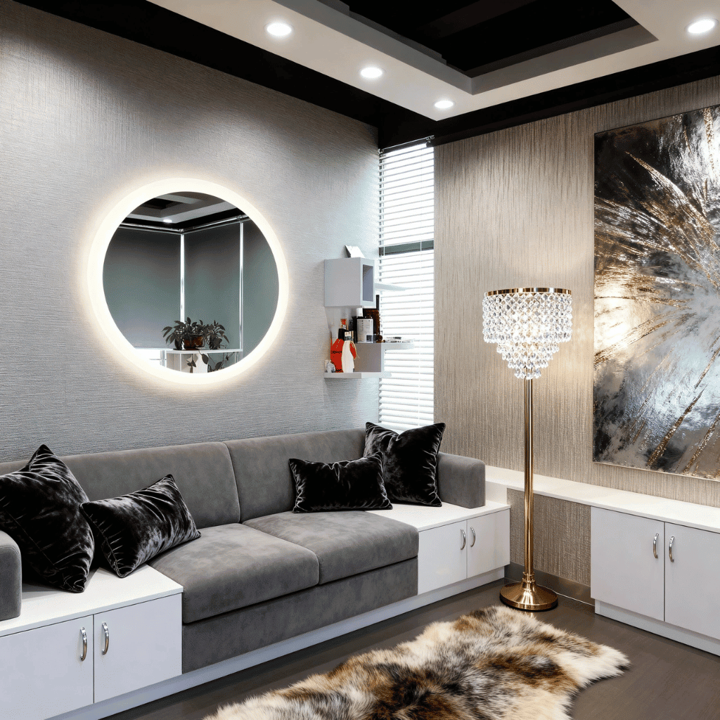 Modern Round LED Decorative Mirror