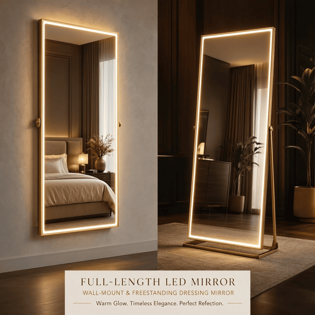 Wall-Mount & Freestanding Dressing Mirror