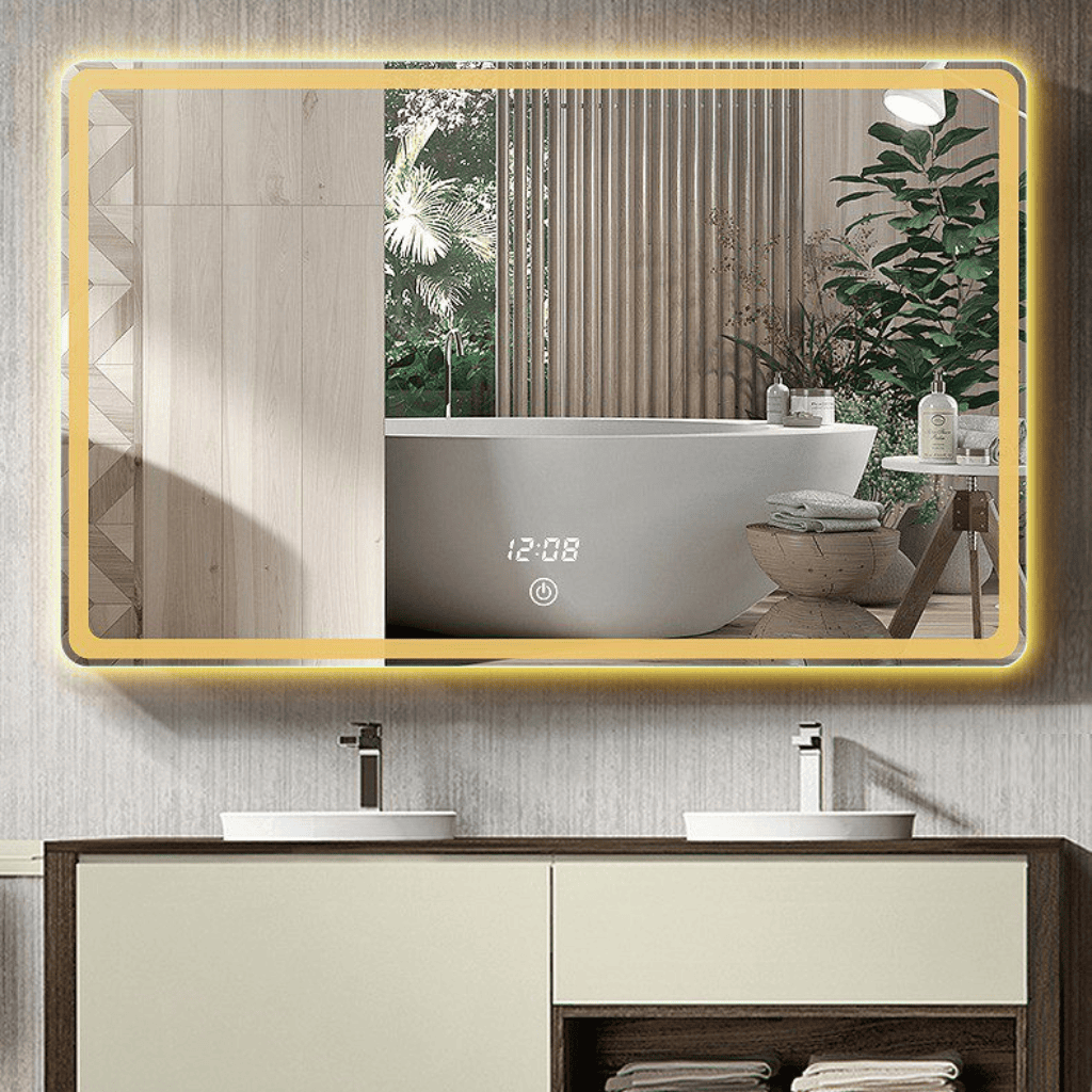 LuxeFrame™ Black LED Mirror India – Touch Sensor Mirror with Magnifier & Backlight 1 LuxeFrame™ Black LED Mirror India – Touch Sensor Mirror with Magnifier & Backlight 1