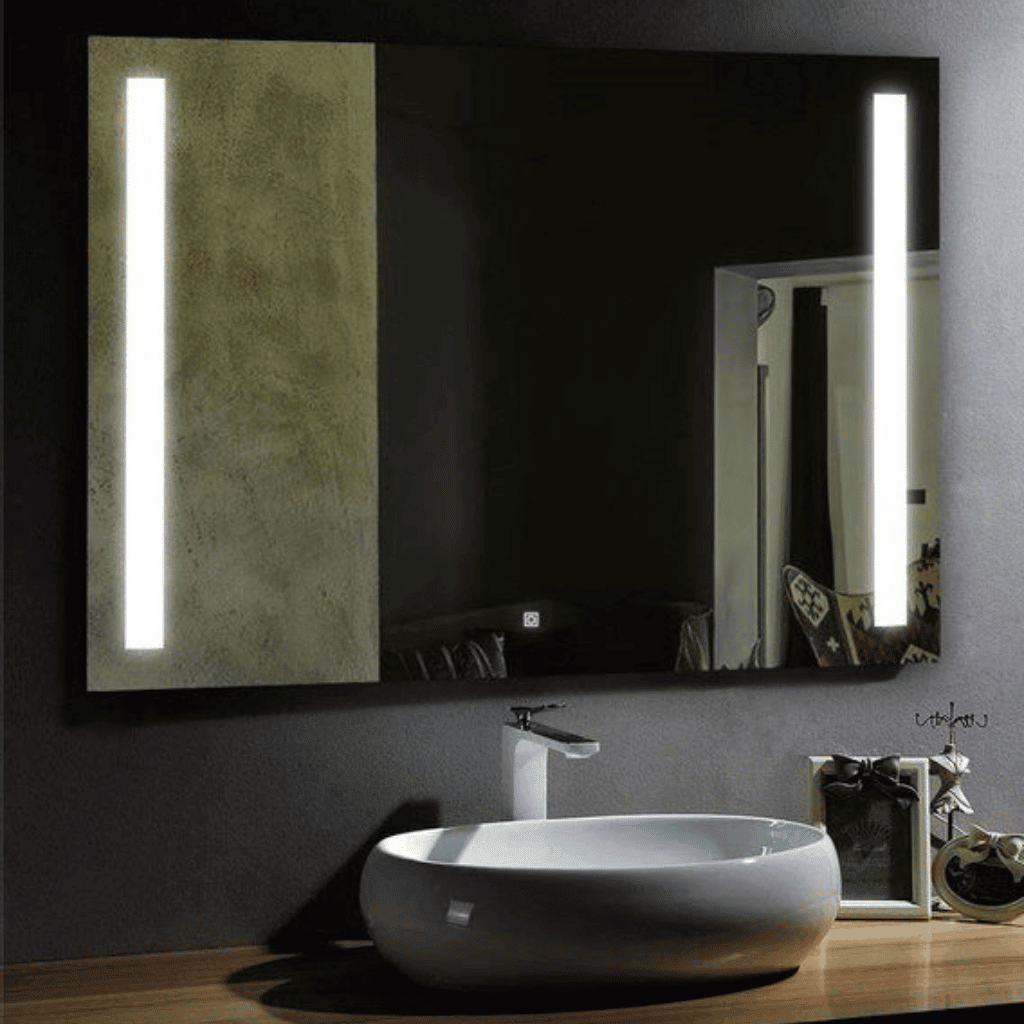 Dual Vertical Strip Design for Modern Bathrooms