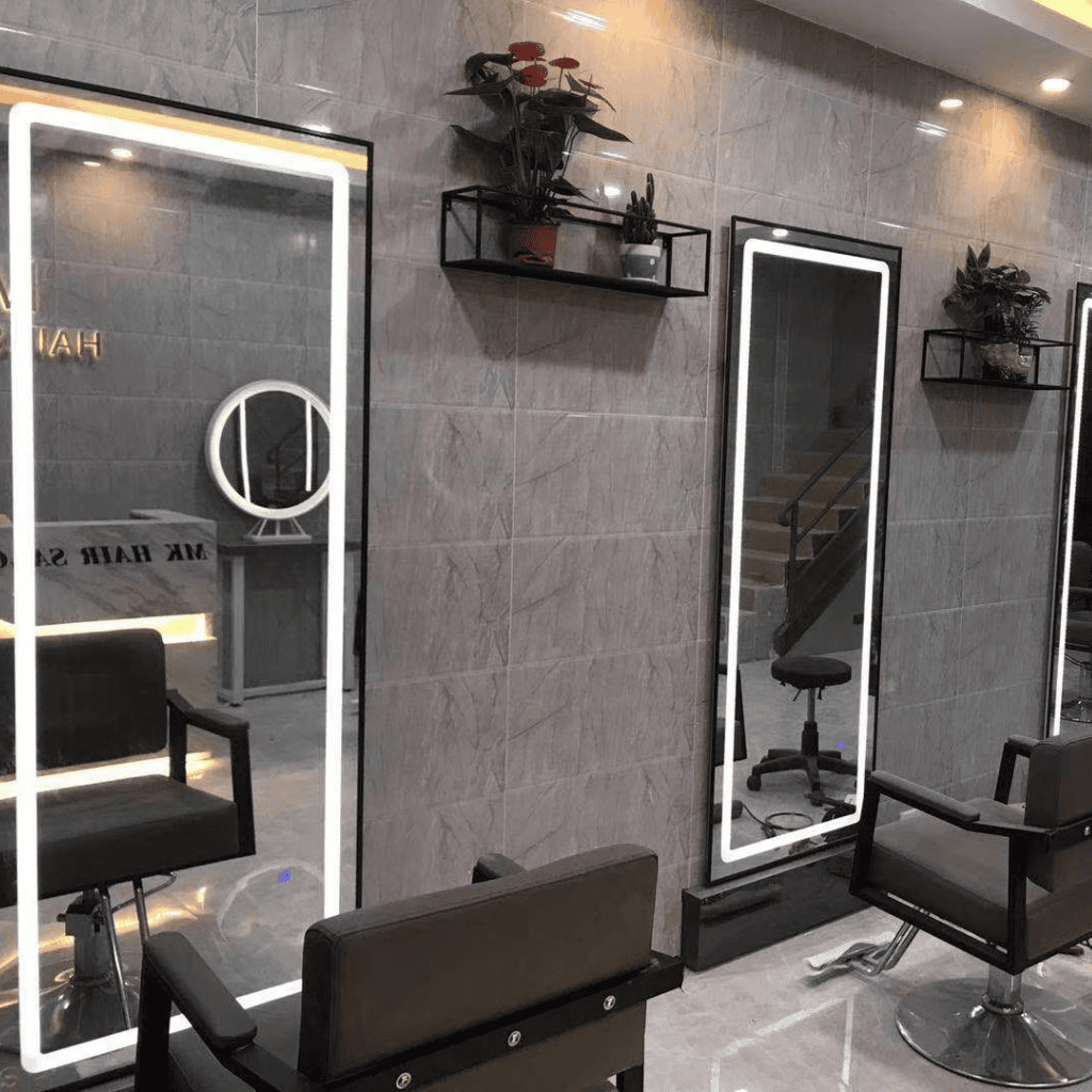LED Backlit Salon Mirror – Full-Length Rectangular Mirror for Modern Salons LED Backlit Salon Mirror – Full-Length Rectangular Mirror for Modern Salons