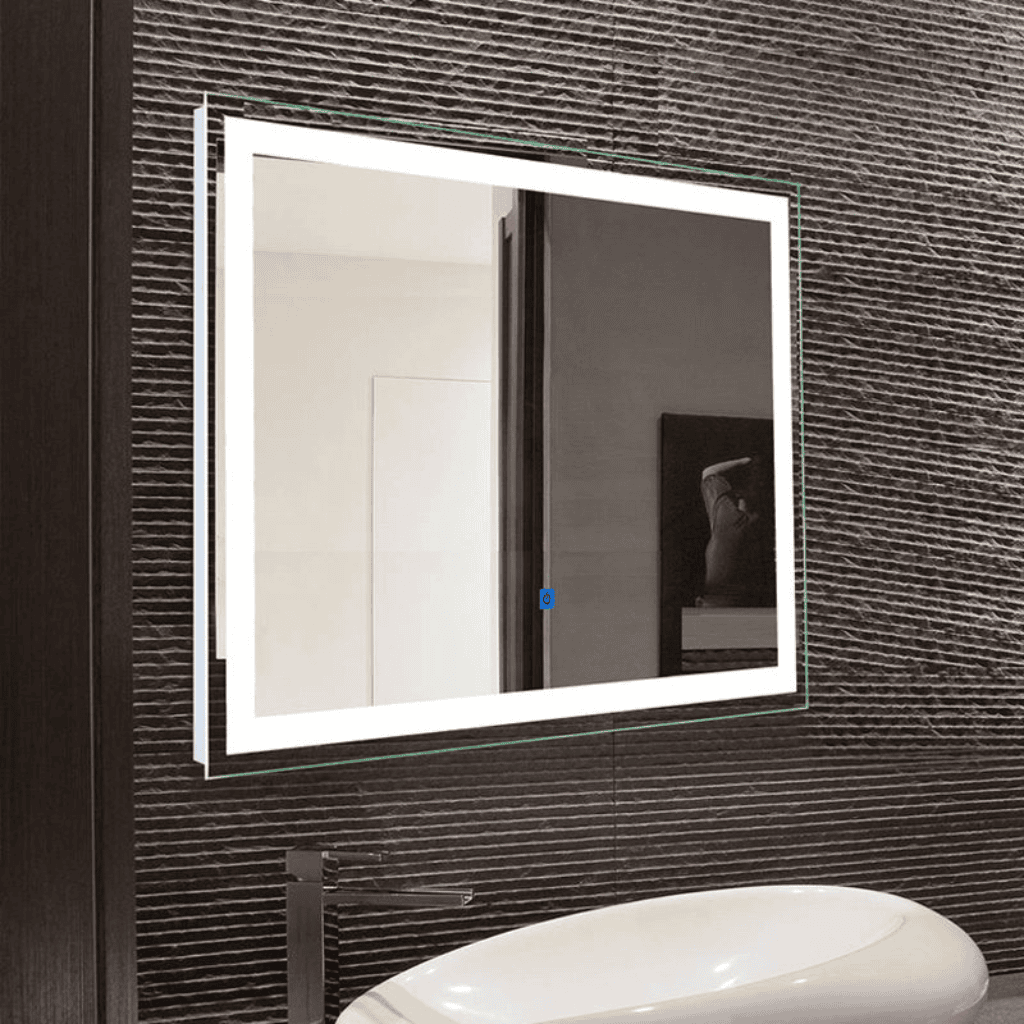 LED Rectangular Mirror – Modern Backlit Mirror with Touch Control and Adjustable Lighting