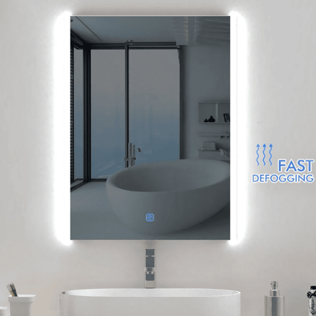 LED Bathroom Mirror with Fast Defogging – Modern Design with Backlit Lighting and Touch Sensor