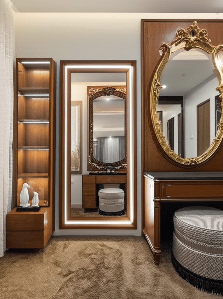 Length LED Mirror with Backlit Frame for Modern Bedrooms