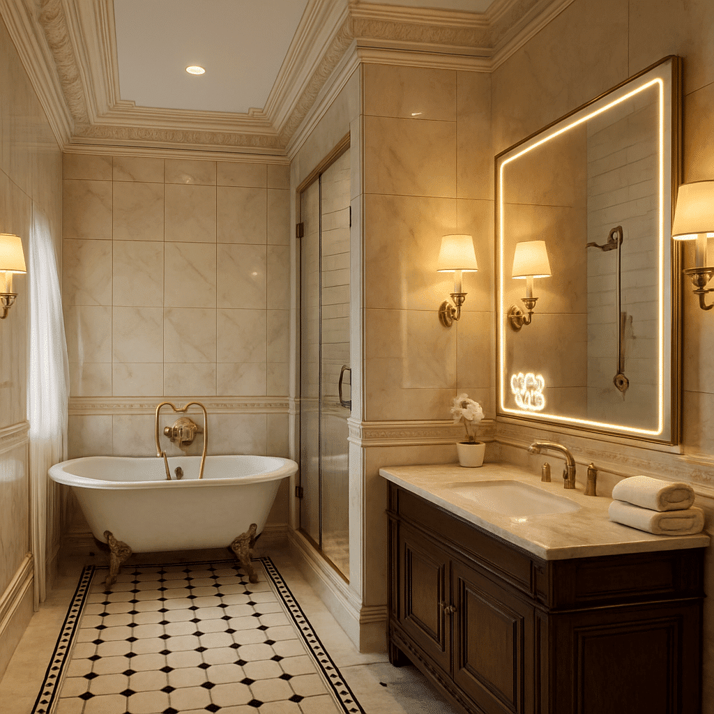 LED Mirror with Illuminated ‘Lookin’ Good’ Text for Stylish Bathrooms