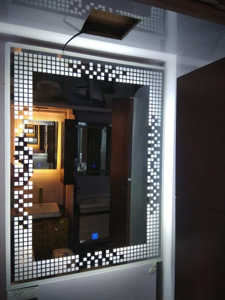 customized dotted wash basin LED designer mirror