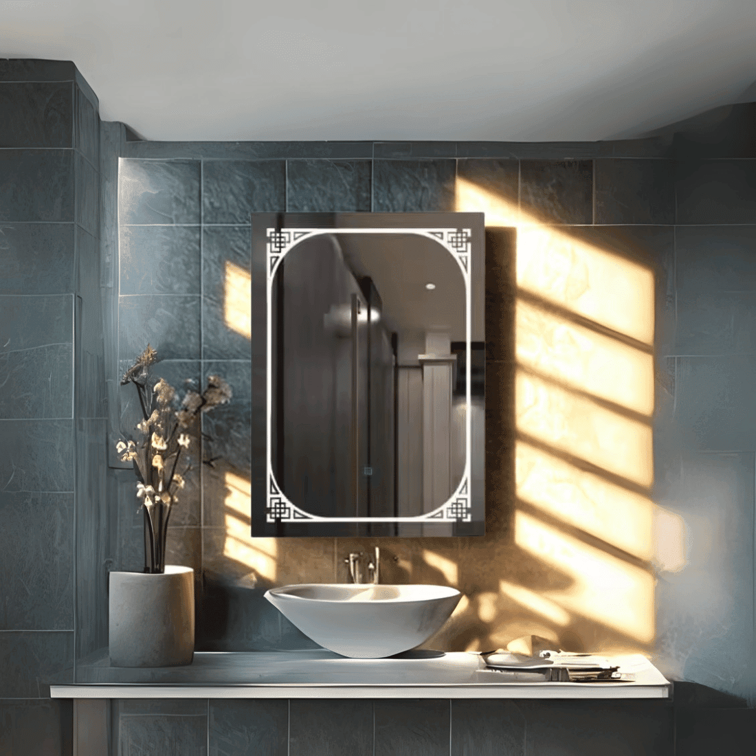 Backlit Bathroom Wash Basin LED Mirror Backlit Bathroom Wash Basin LED Mirror
