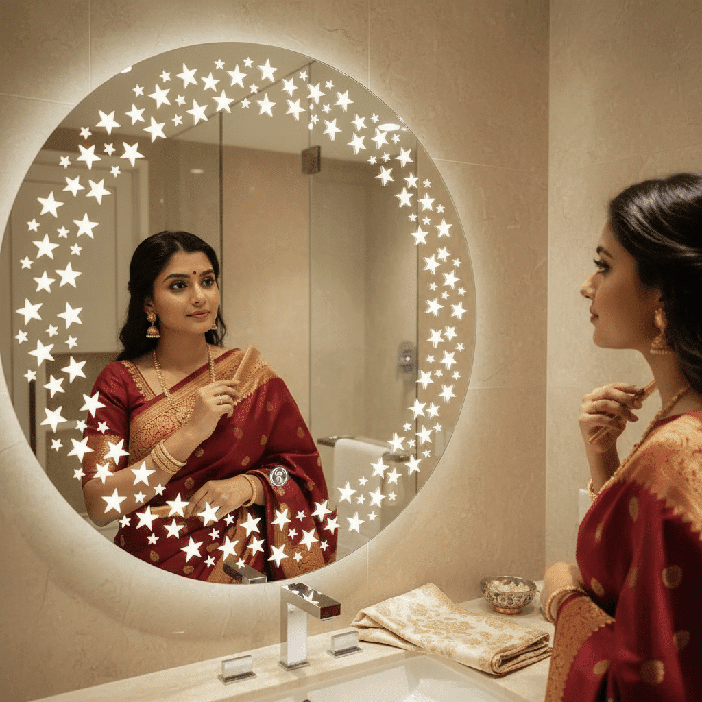 Twinkling Stars LED Bathroom Mirror – Illuminated Mirror with Starry Design and Touch Sensor 3 Twinkling Stars LED Bathroom Mirror – Illuminated Mirror with Starry Design and Touch Sensor 3