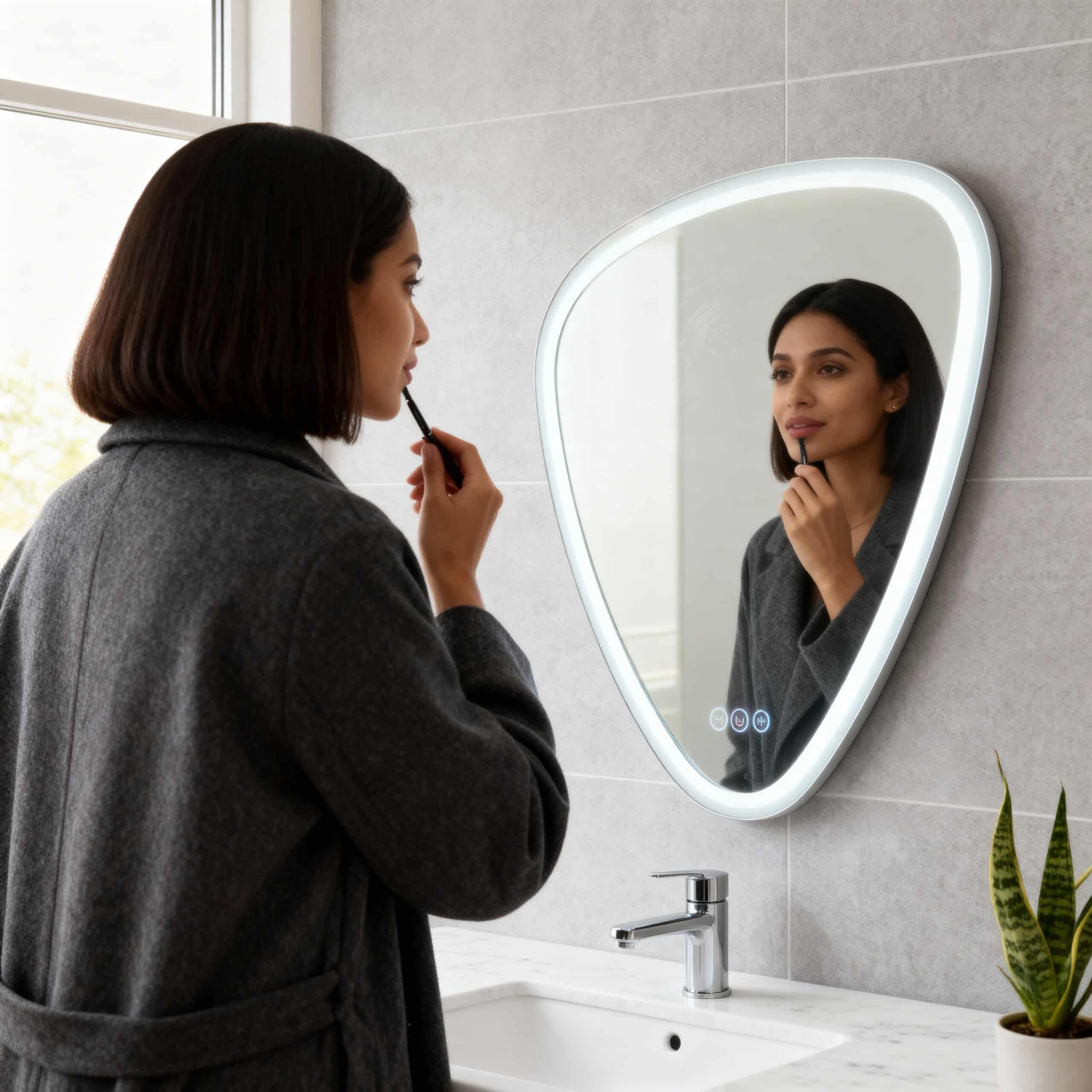 Ultra-Modern LED Mirror Bathroom Design with Ambient Lighting