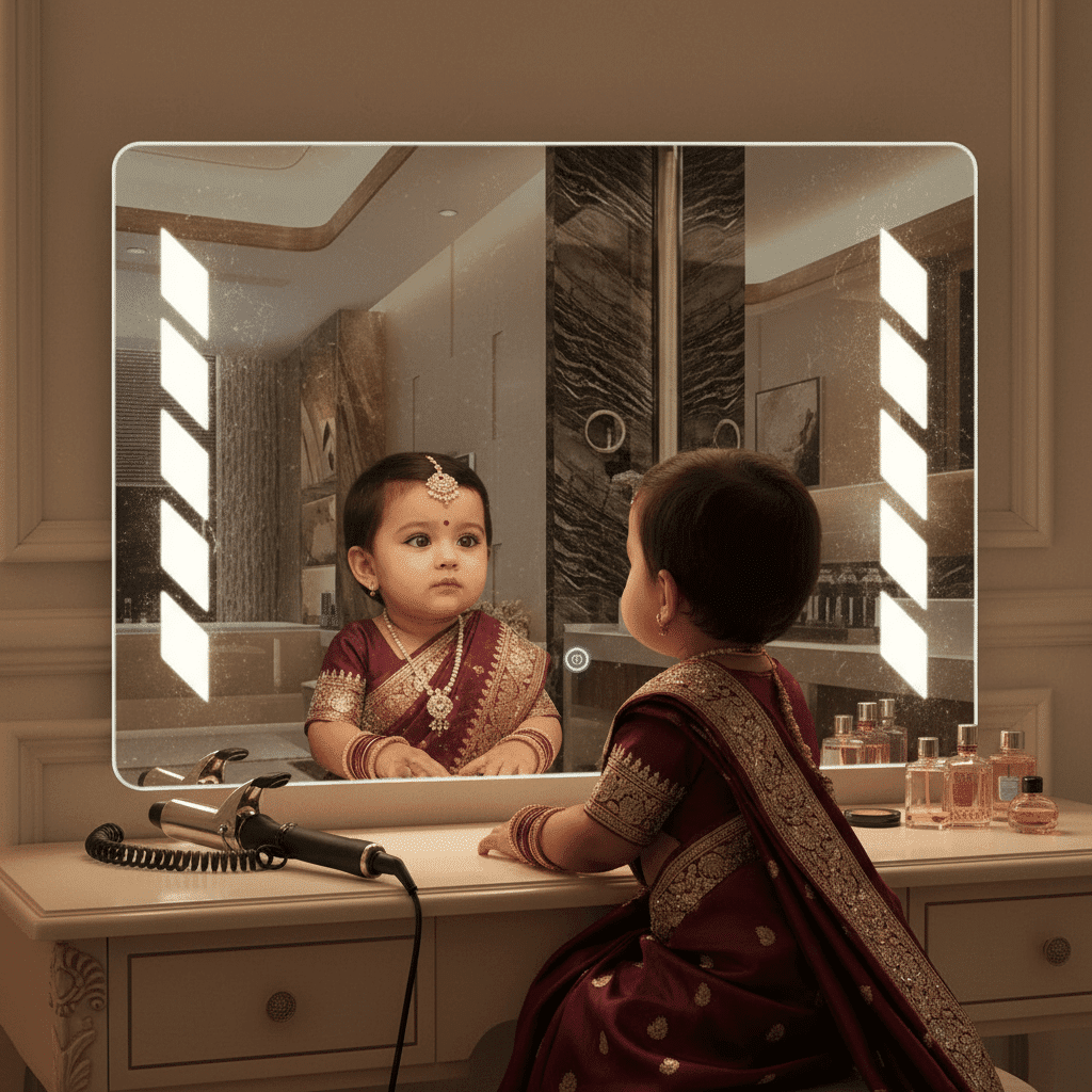 Chevron Strip Touch Sensor LED Bathroom Mirror 2 Chevron Strip Touch Sensor LED Bathroom Mirror 2