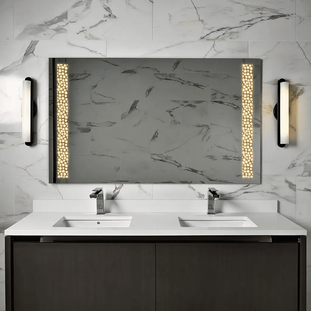 LED Bathroom Mirror with Anti-Fog & RGB Color-Changing Lights