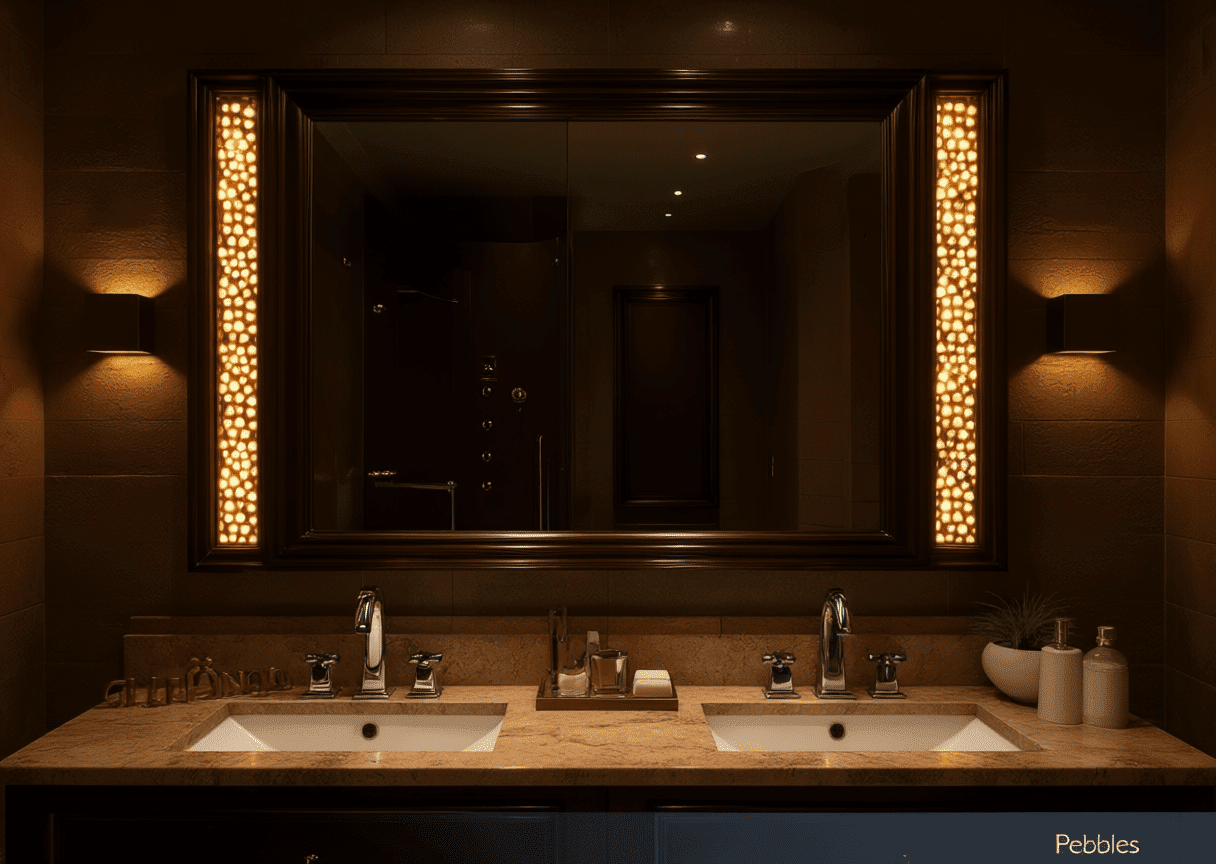 LED Bathroom Mirror with Anti-Fog & RGB Color-Changing Lights