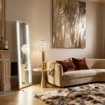 Modern LED Bathroom Mirror with Backlit Frame – Vertical Design 4