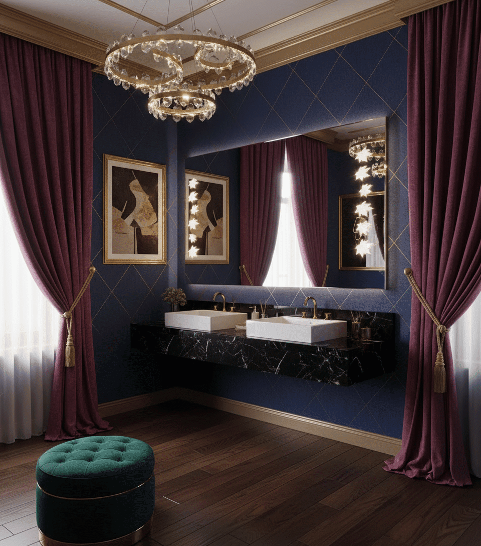 Premium Decorative Bathroom Mirror with Leaf Design
