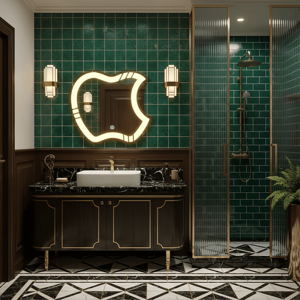 Luxury Abstract LED Mirror for Modern Bathrooms