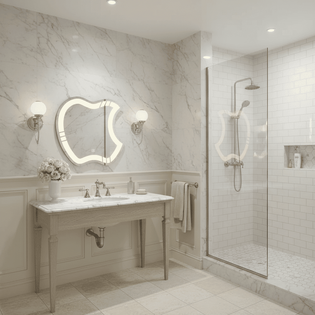 Luxury Abstract LED Mirror for Modern Bathrooms