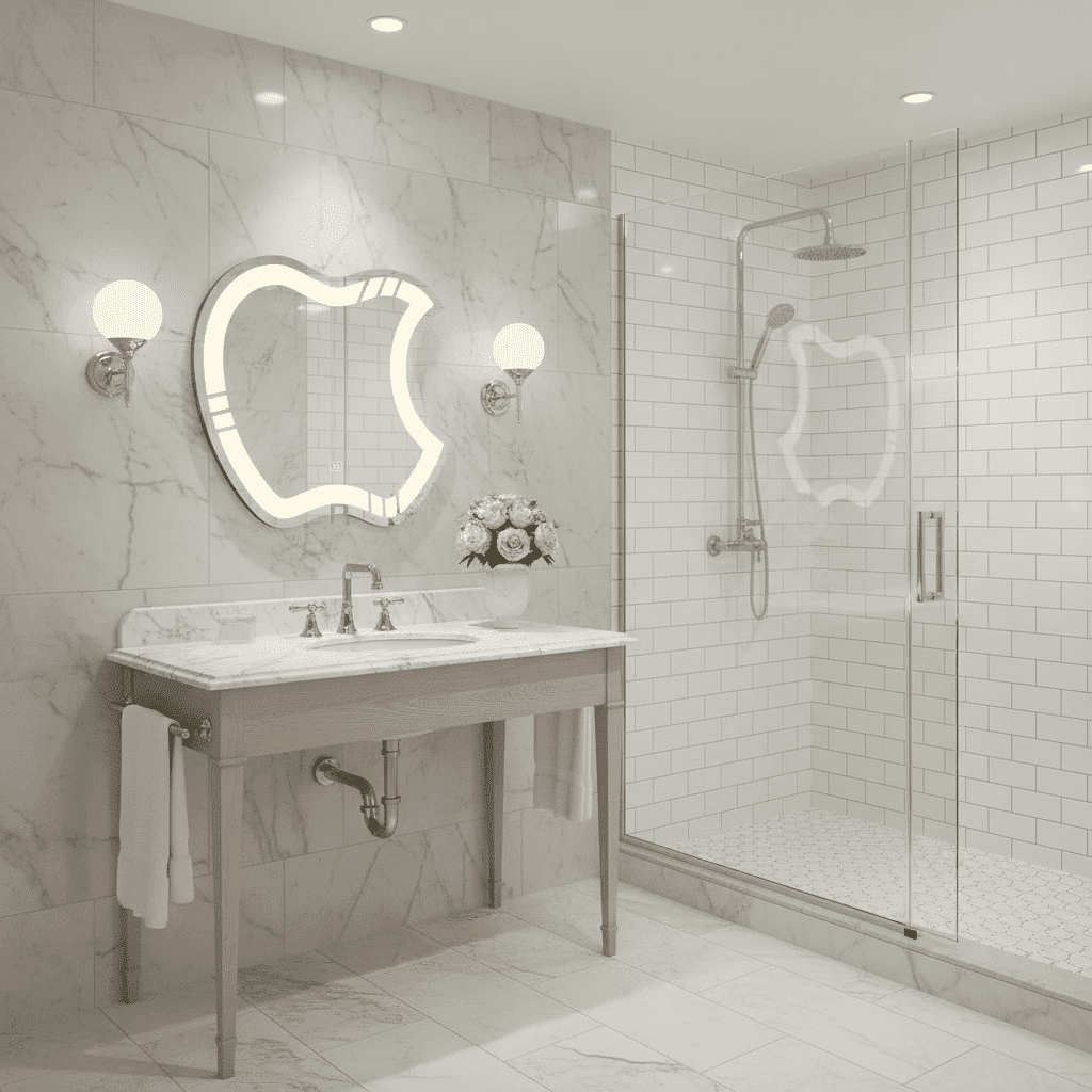 Luxury Abstract LED Mirror for Modern Bathrooms