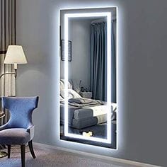 Frameless Illuminated Dressing Mirror for Makeup & Styling