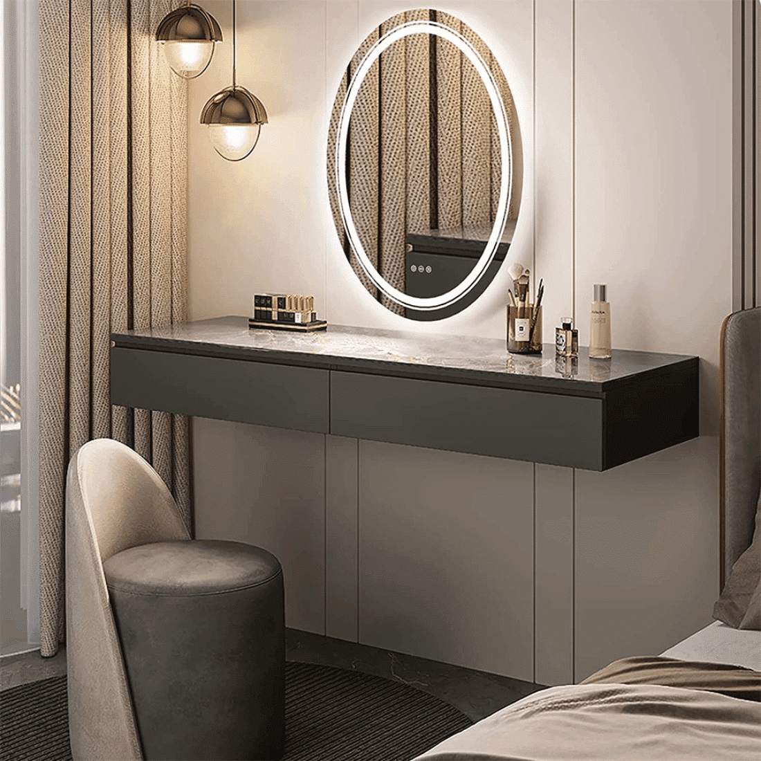 Fairy Tale Oval LED Bathroom Mirror with Warm Glow 2