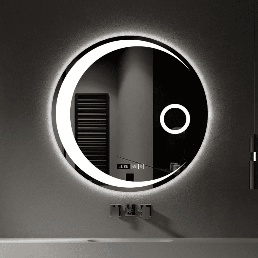 Framed 871 Round LED Wall Mirror with Sensor Framed 871 Round LED Wall Mirror with Sensor