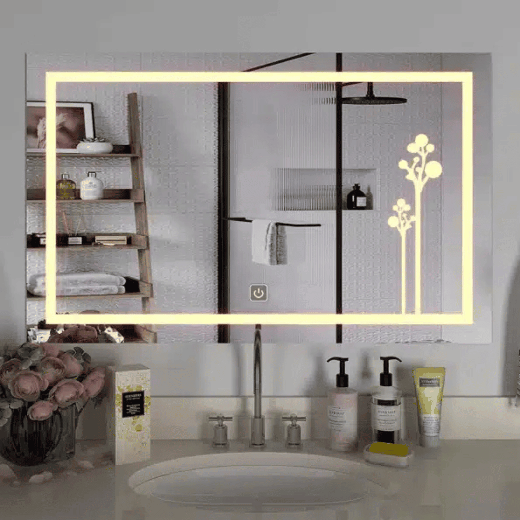 Rectangle frosted design ledmirror