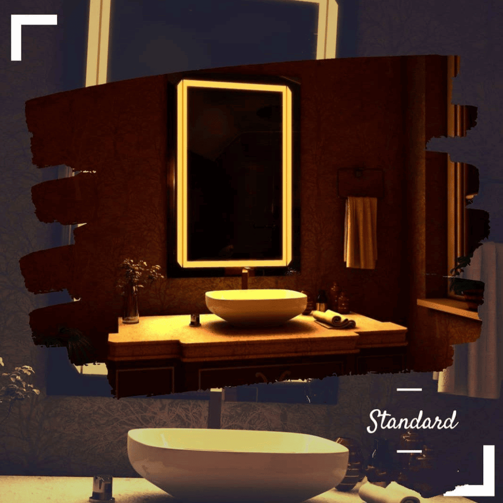 Decorative Wash Basin LED Mirror with Sensor