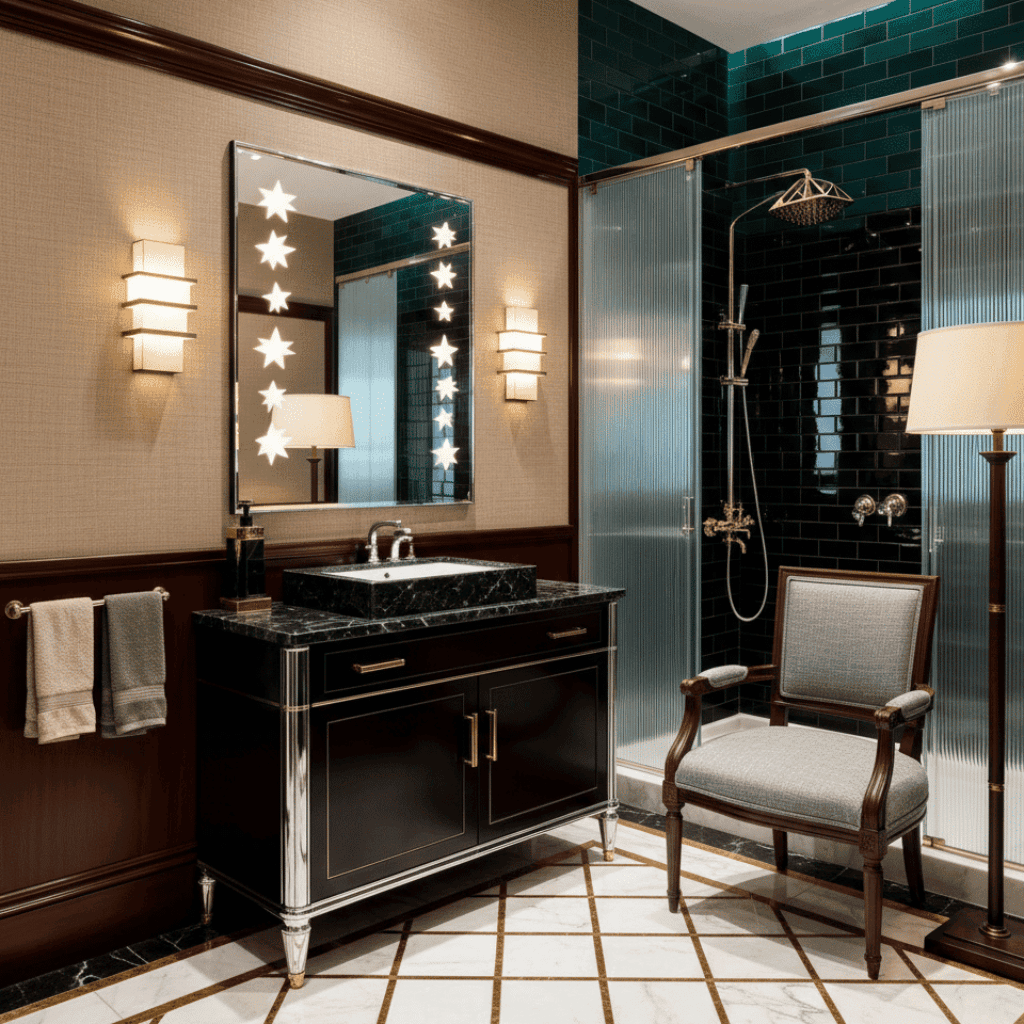 Premium Decorative Bathroom Mirror with Leaf Design