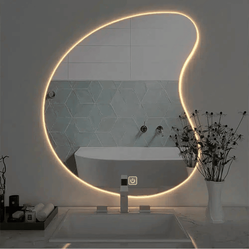 Artistic Illuminated Mirror with Touch Sensor 1