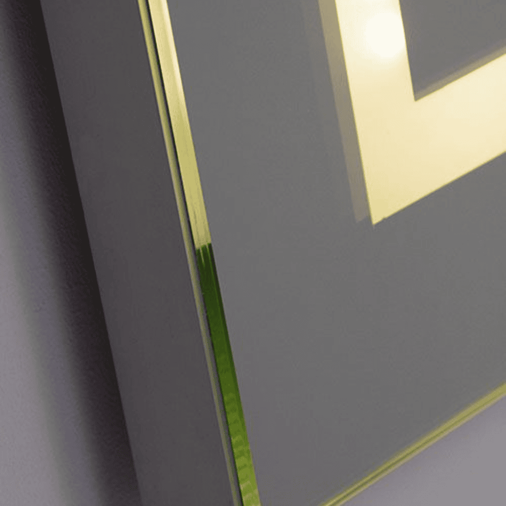 Rectangular Mirror with Perimeter LED Light Ring 1