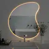 Artistic Illuminated Mirror with Touch Sensor