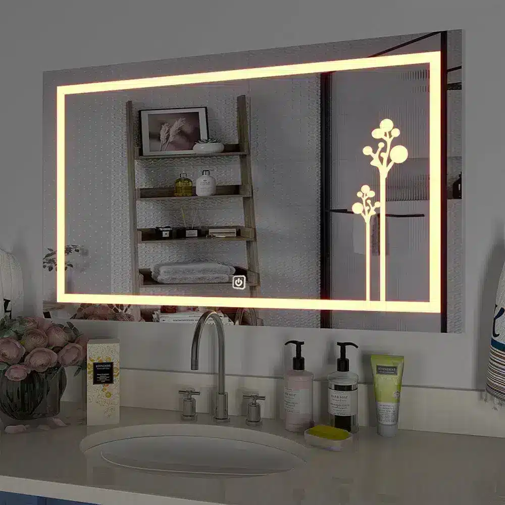 Rectangle frosted design ledmirror