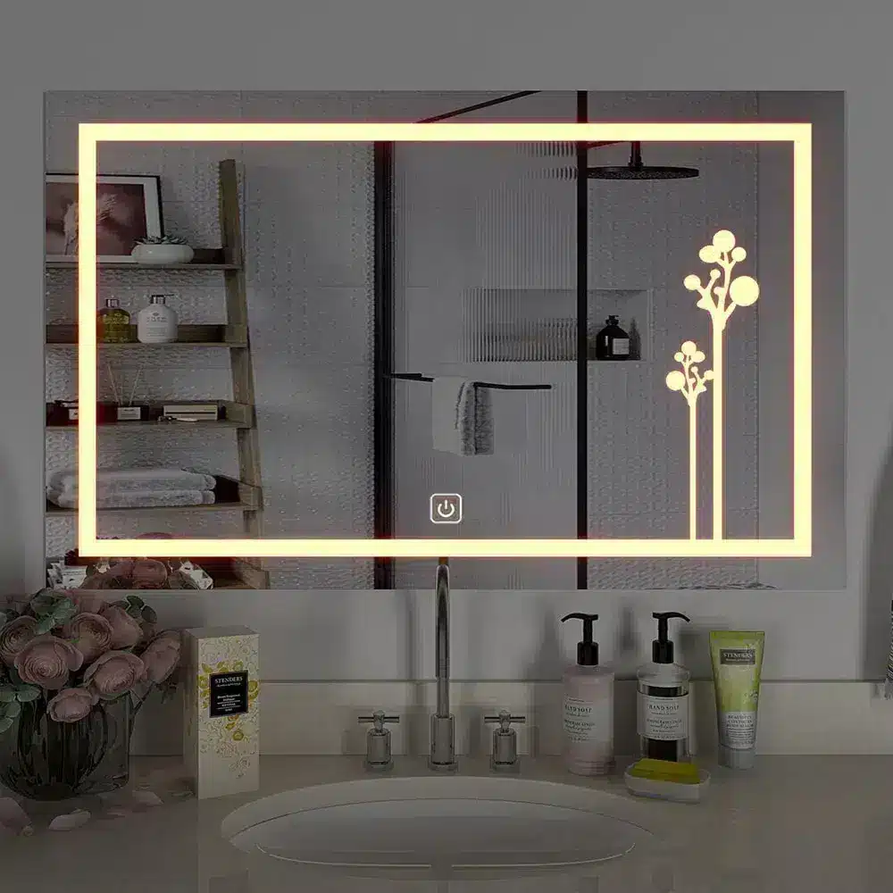 Rectangle frosted design ledmirror