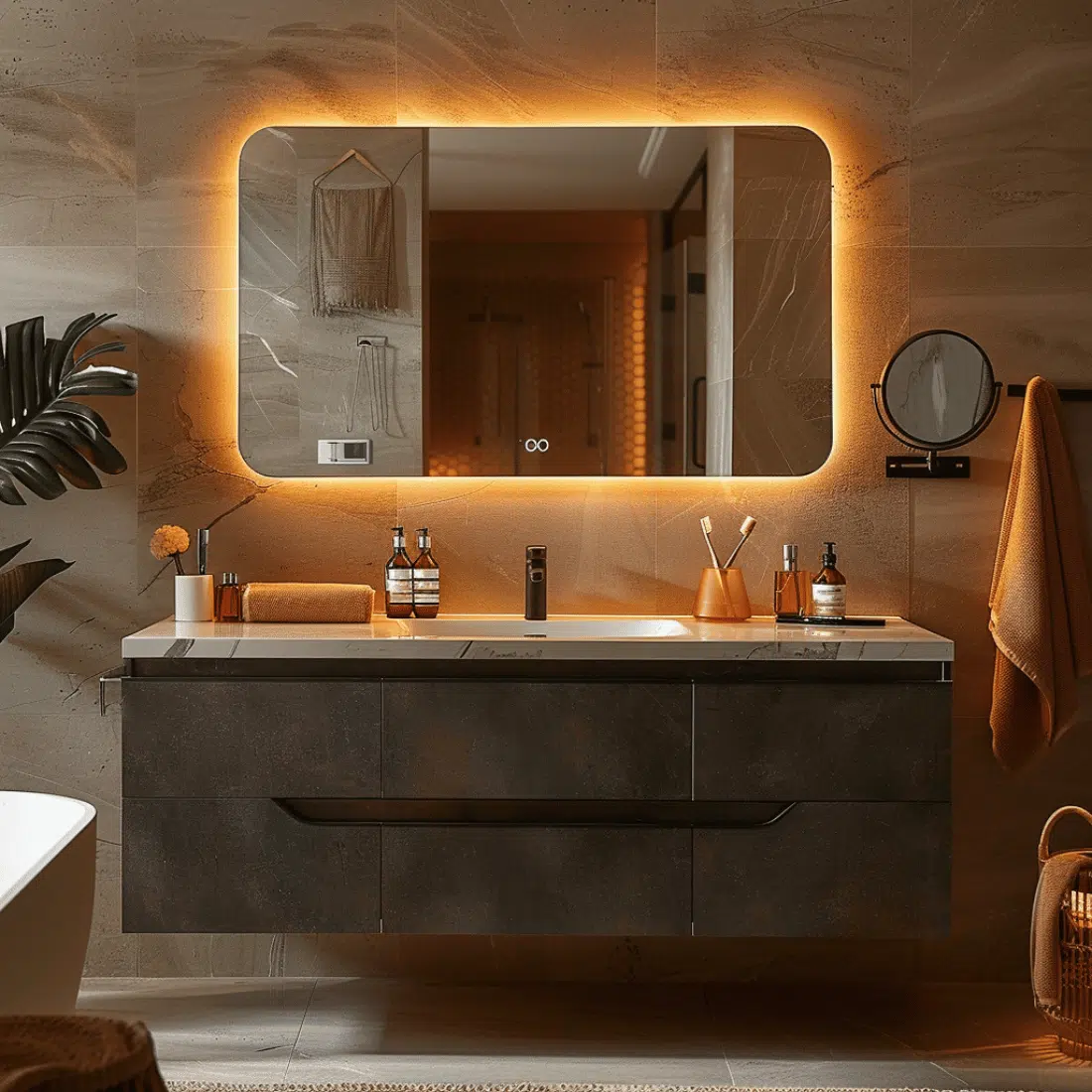 Backlit Wide Light Mirror 500×625 1