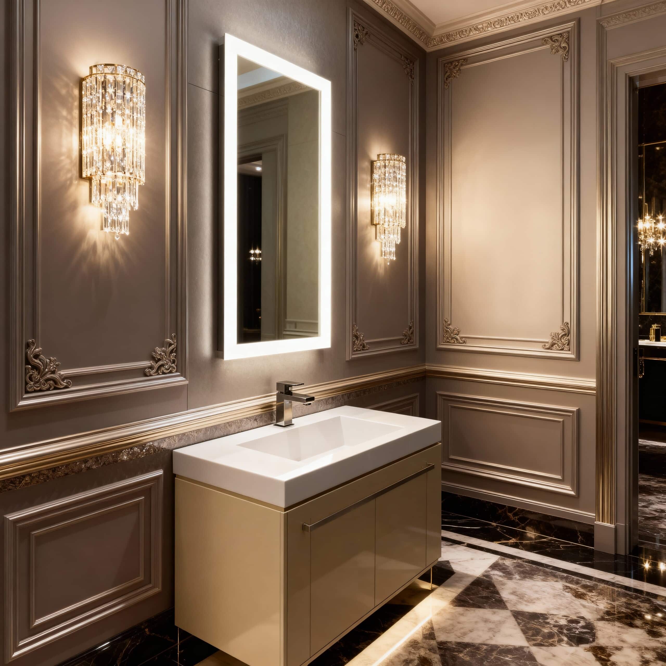 Halo Tall Light Mirror – Vertical LED Backlit Mirror for Modern Interiors