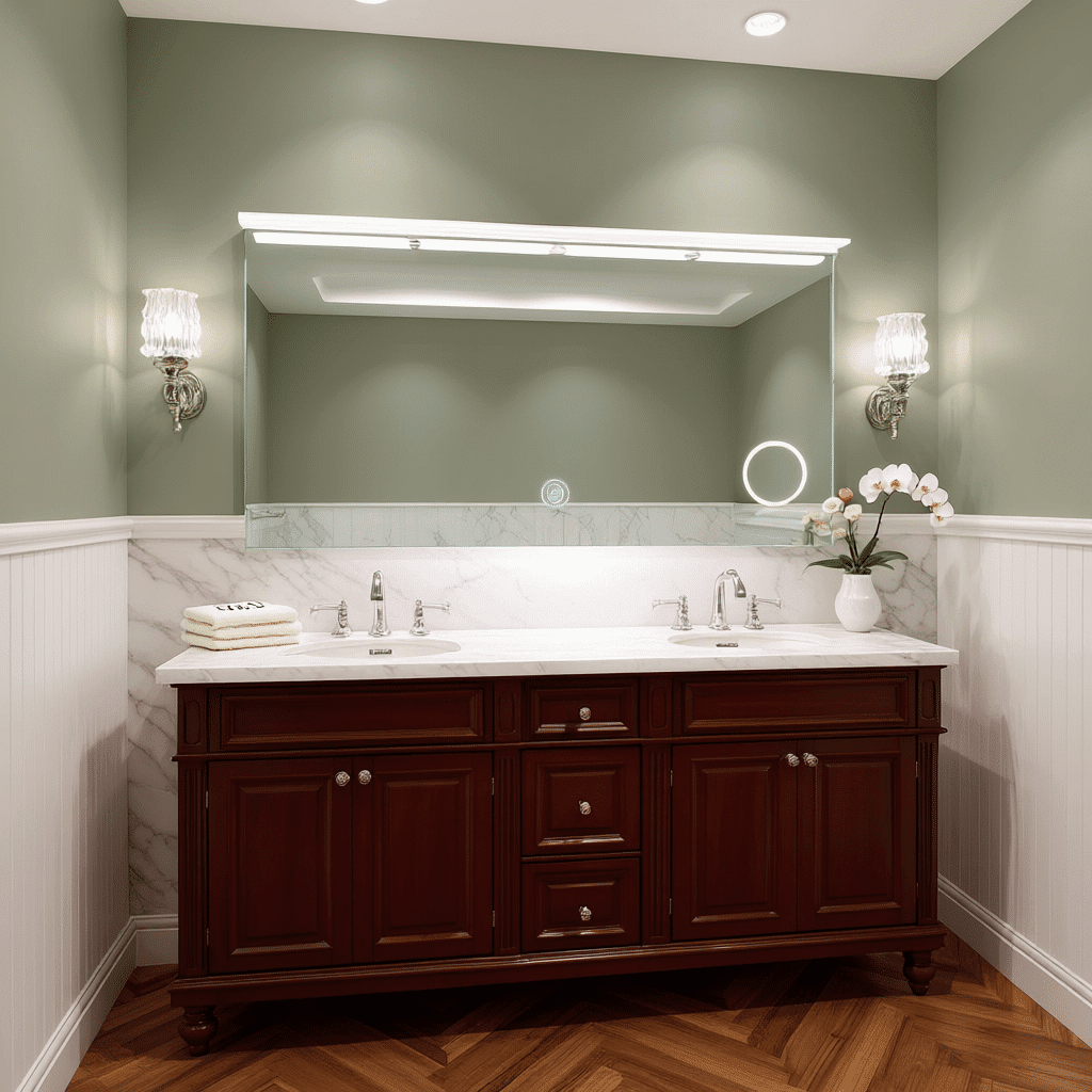 Lighted Bathroom Wall-Mounted Mirror – LED Mirror for Modern Washrooms